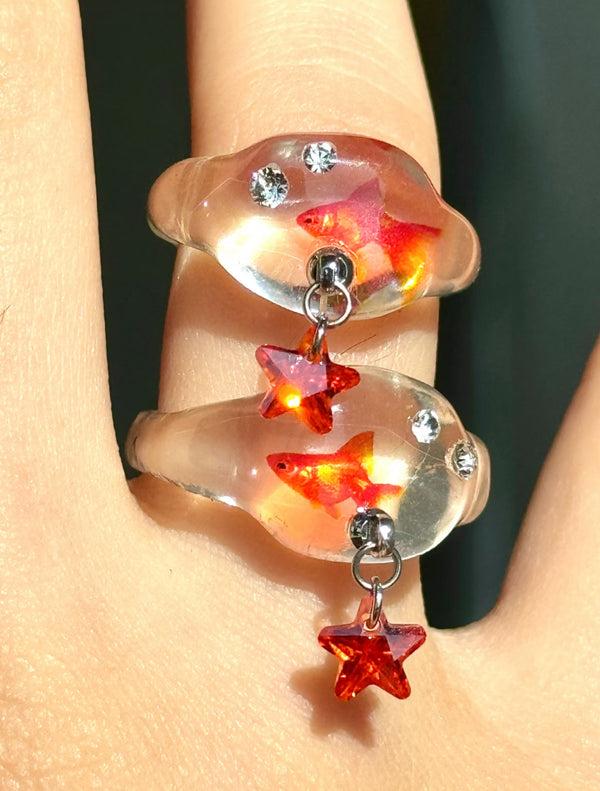 Handmade Goldfish Ring.🫧🐟