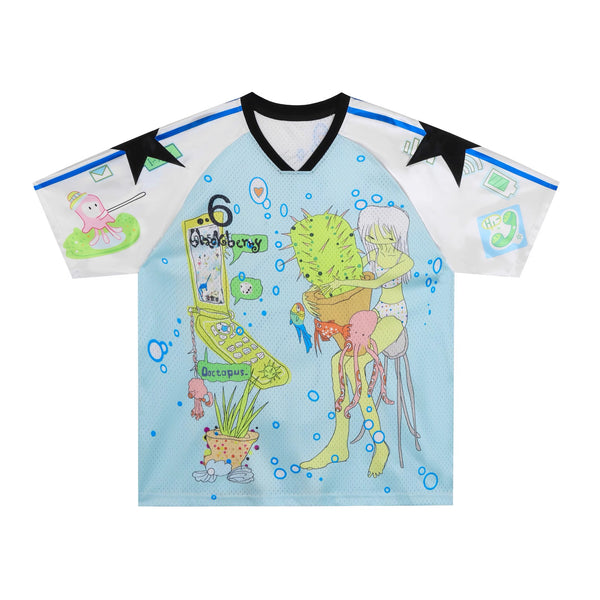"Octopus & BlackBerry Fantasy Mesh Jersey" 🐙.